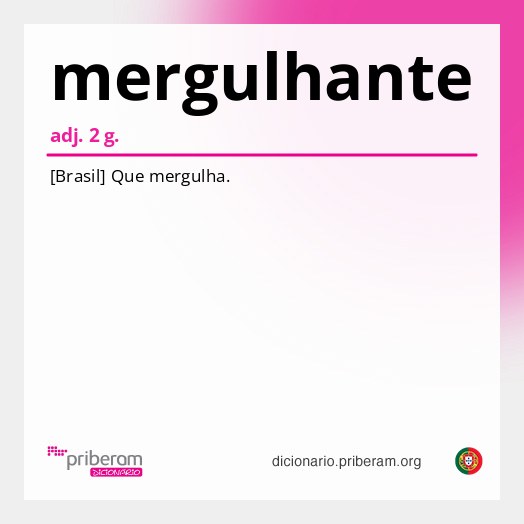 Significado de mergulhante