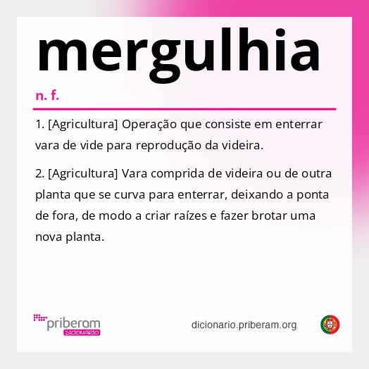Significado de mergulhia