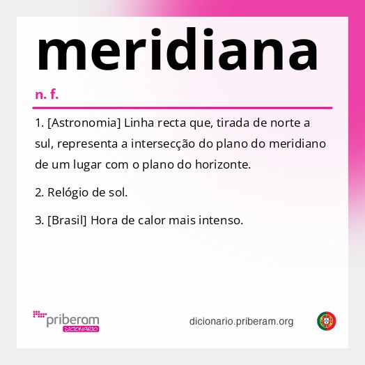 Significado de meridiana