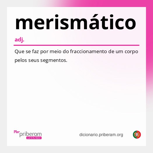 Significado de merismático