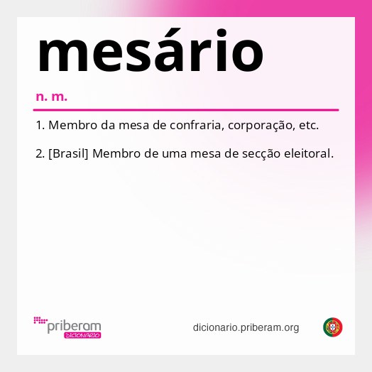 Significado de mesário