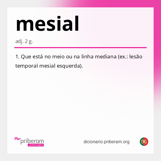 Significado de mesial