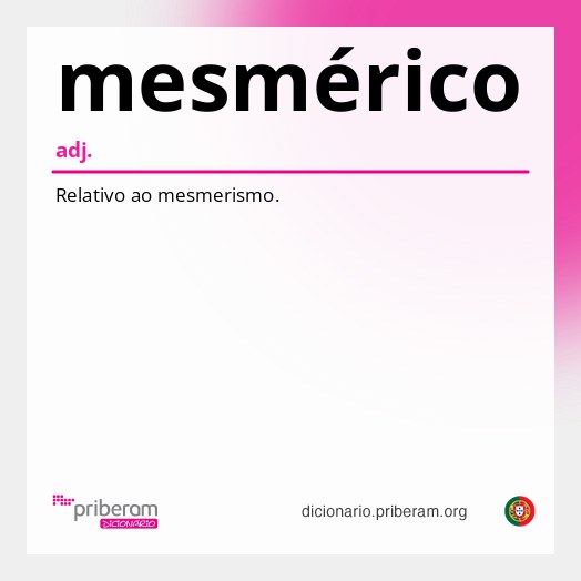 Significado de mesmérico