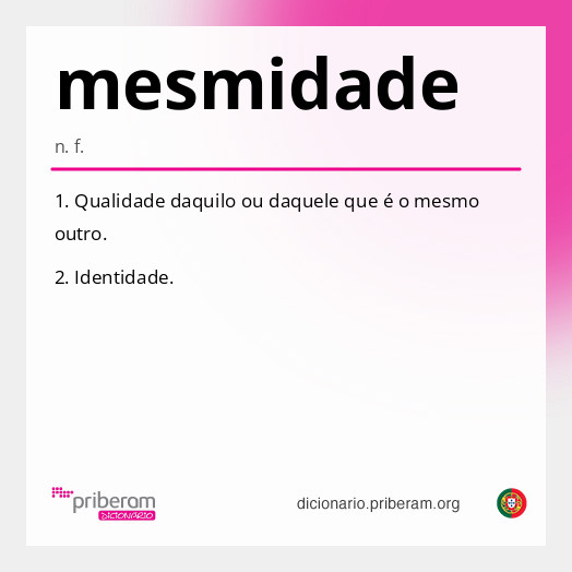 Significado de mesmidade