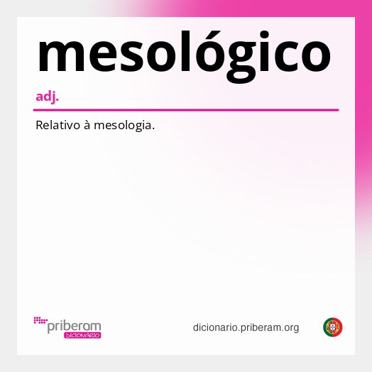 Significado de mesológico