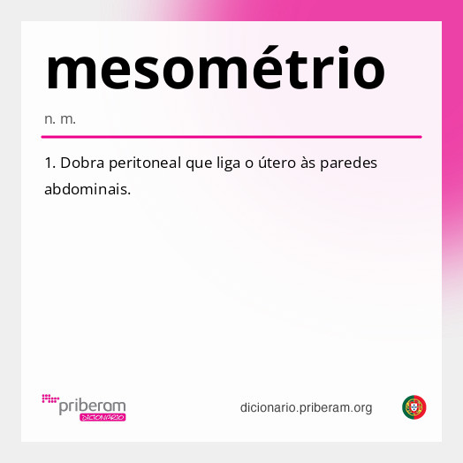 Significado de mesométrio