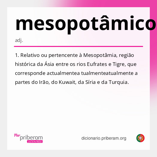 Significado de mesopotâmico