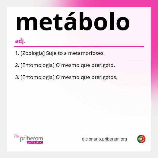 Significado de metábolo