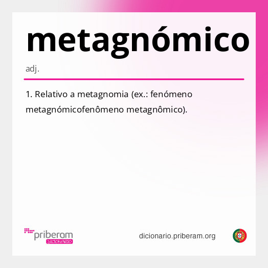 Significado de metagnómico