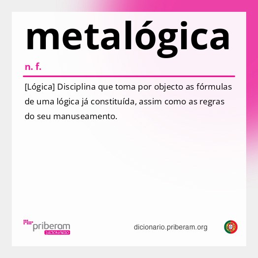 Significado de metalógica