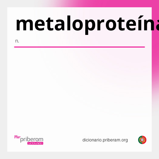 Significado de metaloproteína