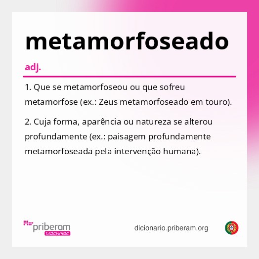Significado de metamorfoseado