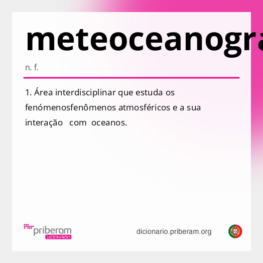 Significado de meteoceanografia
