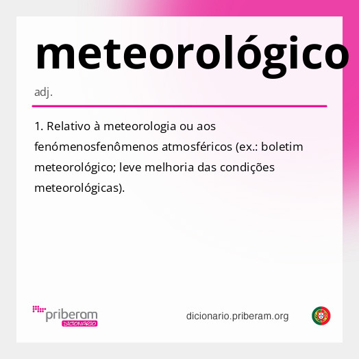 Significado de meteorológico