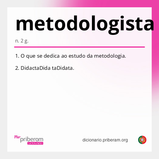 Significado de metodologista