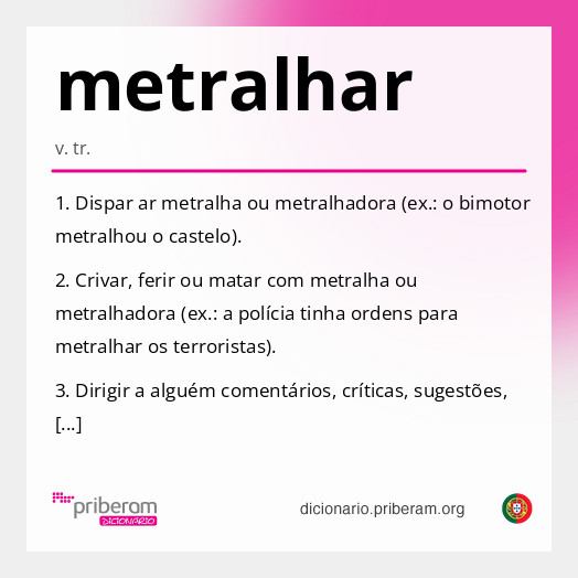 Significado de metralhar