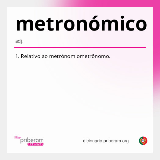 Significado de metronómico