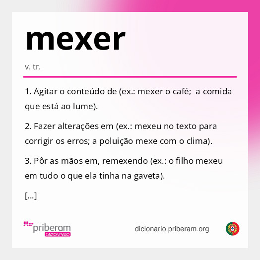 Significado de mexer