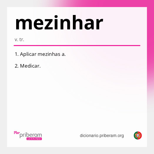 Significado de mezinhar