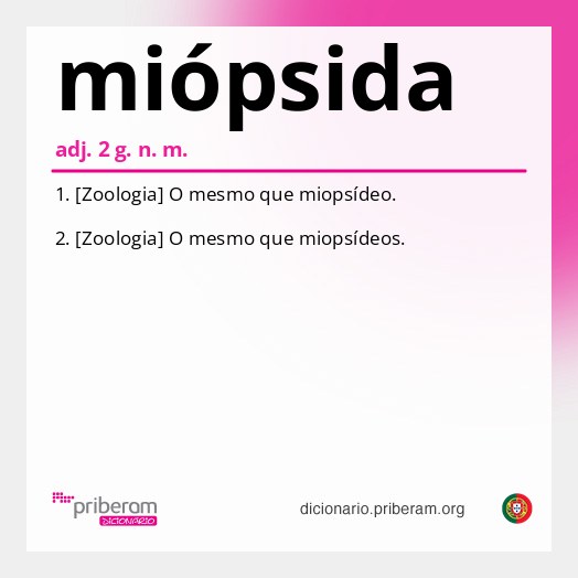 Significado de miópsida