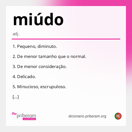 Significado de miúdo