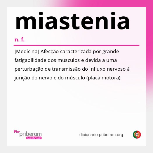 Significado de miastenia
