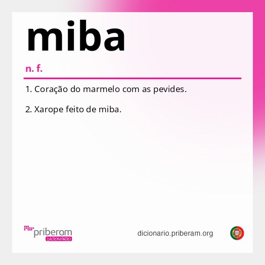 Significado de miba