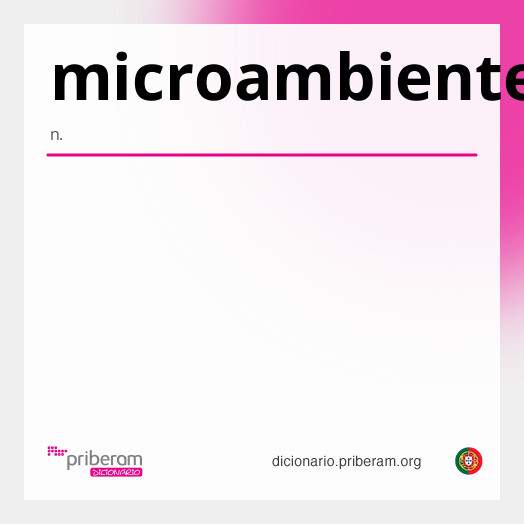 Significado de microambiente