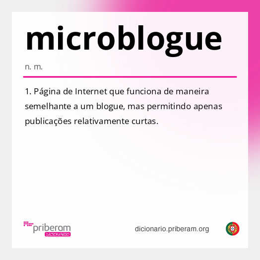Significado de microblogue