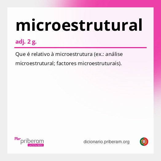 Significado de microestrutural