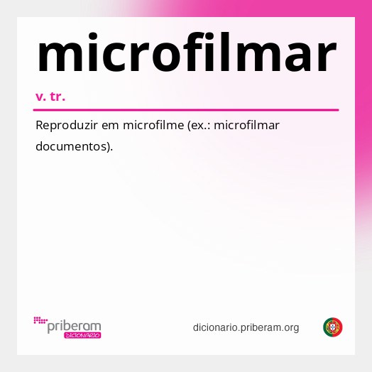 Significado de microfilmar