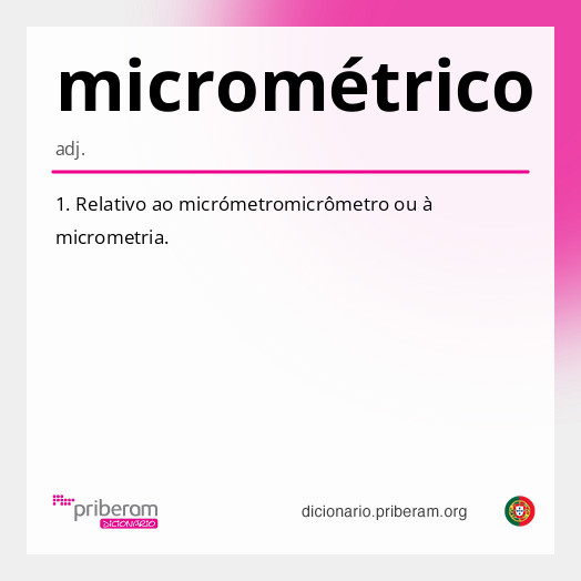 Significado de micrométrico