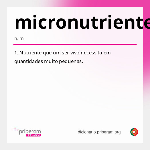 Significado de micronutriente