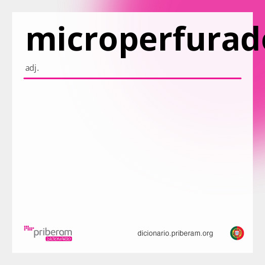 Significado de microperfurado