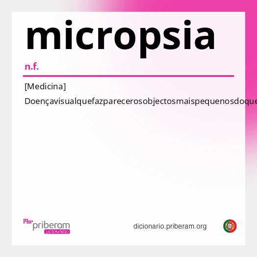 Significado de micropsia