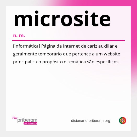 Significado de microsite