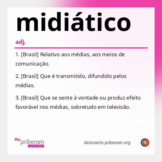 Significado de midiático