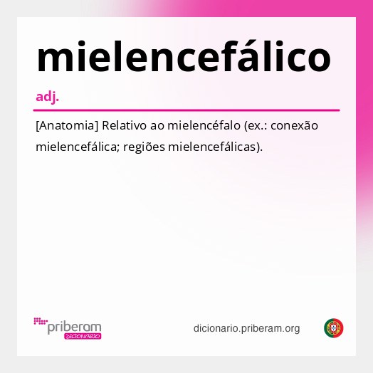 Significado de mielencefálico