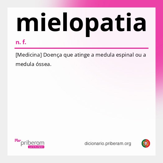 Significado de mielopatia