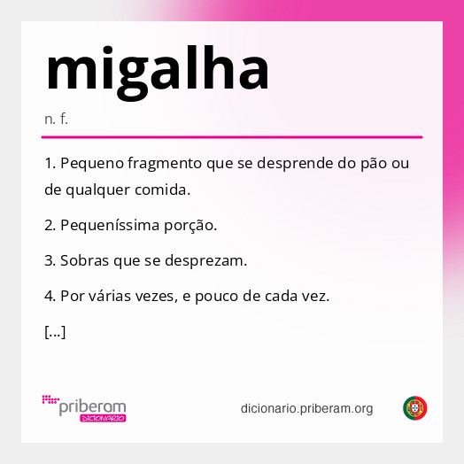 Significado de migalha