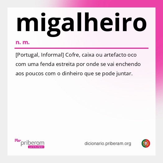 Significado de migalheiro