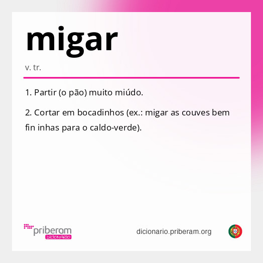 Significado de migar
