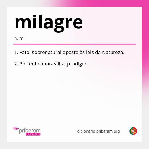 Significado de milagre
