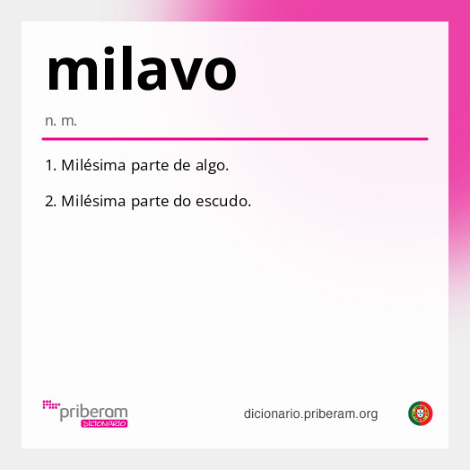 Significado de milavo