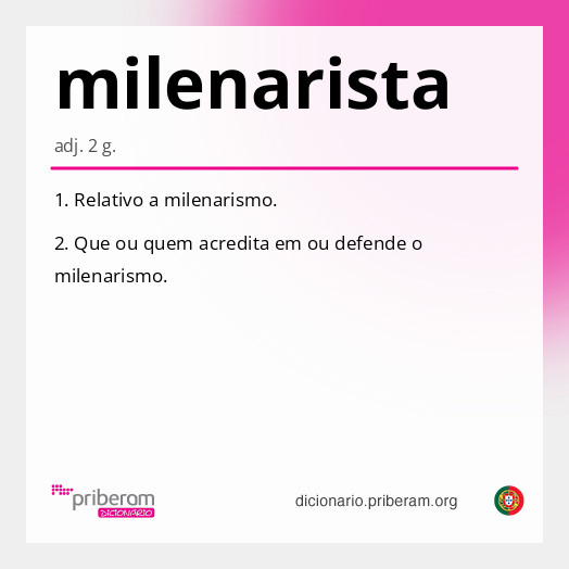 Significado de milenarista