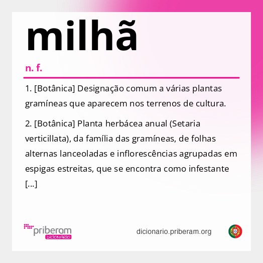 Significado de milhã