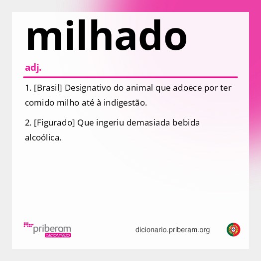 Significado de milhado