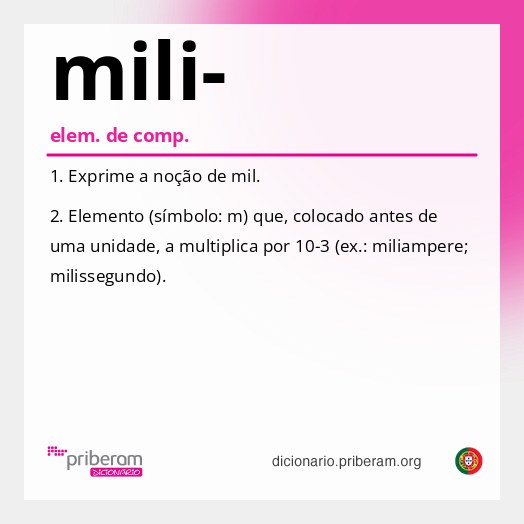 Significado de mili-