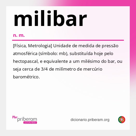 Significado de milibar