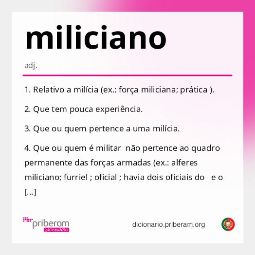 Significado de miliciano